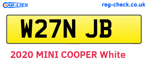W27NJB are the vehicle registration plates.
