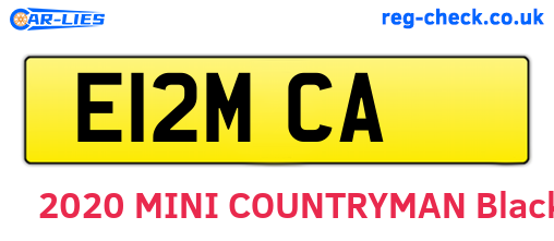 E12MCA are the vehicle registration plates.