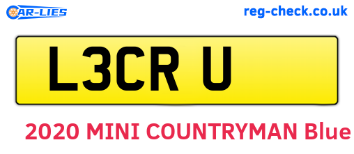 L3CRU are the vehicle registration plates.