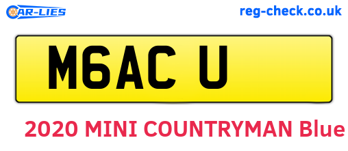 M6ACU are the vehicle registration plates.