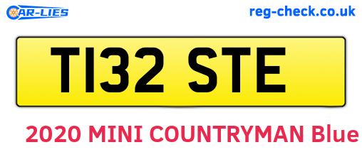 T132STE are the vehicle registration plates.