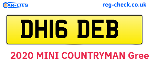 DH16DEB are the vehicle registration plates.