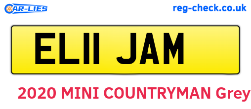 EL11JAM are the vehicle registration plates.