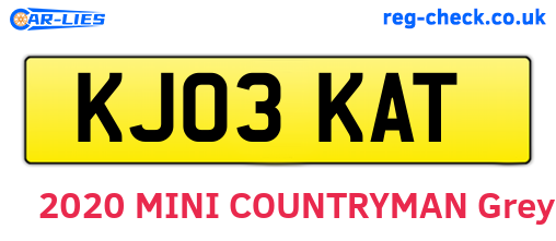 KJ03KAT are the vehicle registration plates.