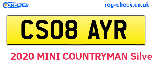 CS08AYR are the vehicle registration plates.