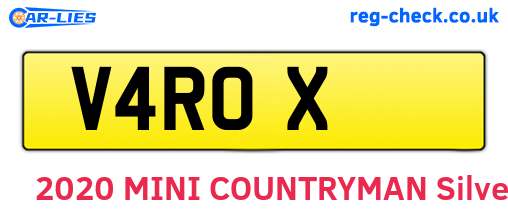 V4ROX are the vehicle registration plates.