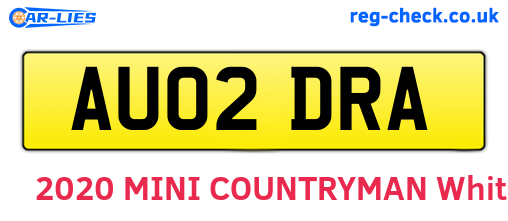 AU02DRA are the vehicle registration plates.