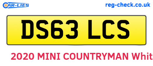 DS63LCS are the vehicle registration plates.