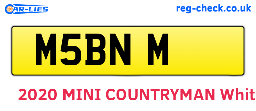 M5BNM are the vehicle registration plates.