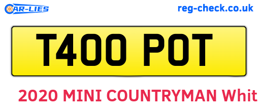 T400POT are the vehicle registration plates.