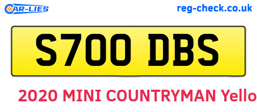 S700DBS are the vehicle registration plates.