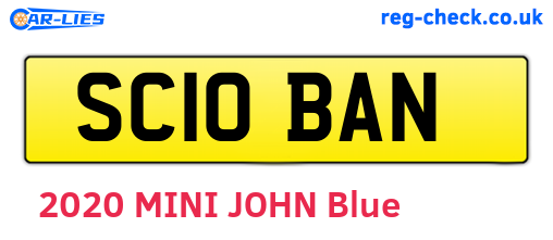 SC10BAN are the vehicle registration plates.