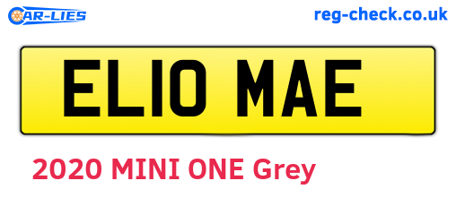 EL10MAE are the vehicle registration plates.