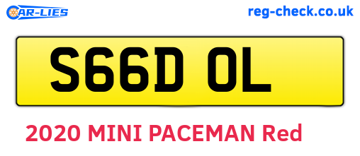 S66DOL are the vehicle registration plates.