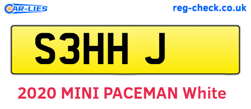 S3HHJ are the vehicle registration plates.