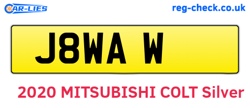 J8WAW are the vehicle registration plates.