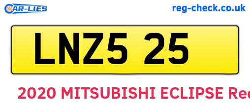 LNZ525 are the vehicle registration plates.