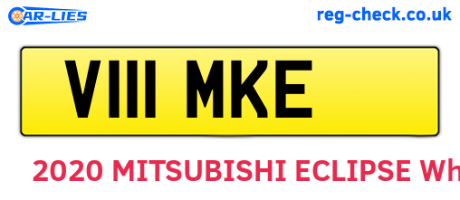 V111MKE are the vehicle registration plates.