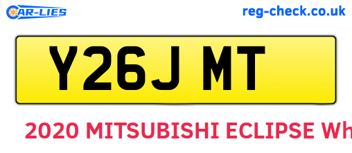 Y26JMT are the vehicle registration plates.