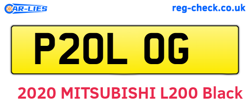 P20LOG are the vehicle registration plates.