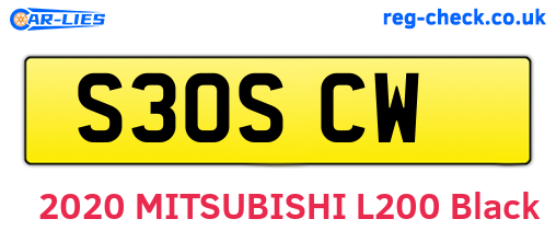 S30SCW are the vehicle registration plates.