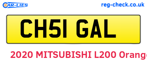 CH51GAL are the vehicle registration plates.