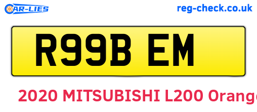 R99BEM are the vehicle registration plates.