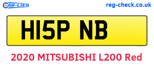 H15PNB are the vehicle registration plates.