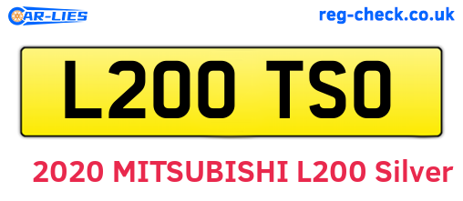 L200TSO are the vehicle registration plates.
