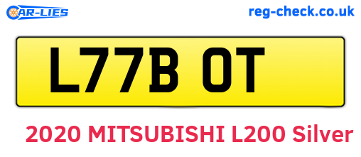 L77BOT are the vehicle registration plates.