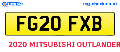 FG20FXB are the vehicle registration plates.