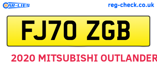 FJ70ZGB are the vehicle registration plates.