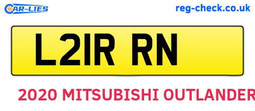 L21RRN are the vehicle registration plates.