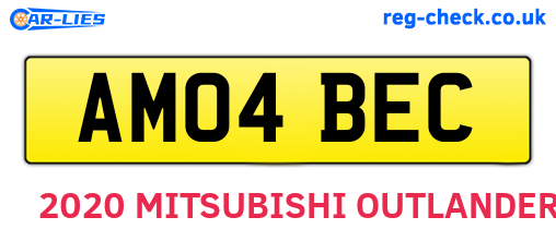 AM04BEC are the vehicle registration plates.
