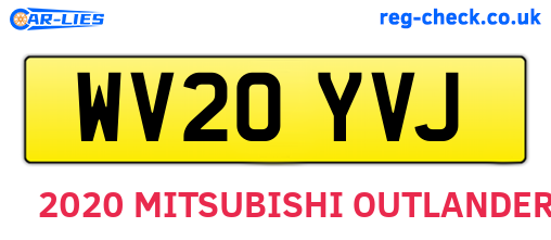 WV20YVJ are the vehicle registration plates.