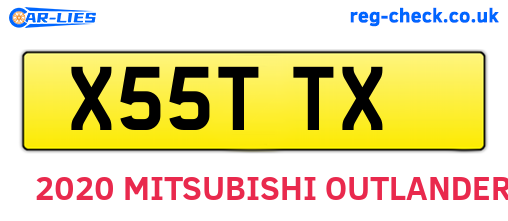 X55TTX are the vehicle registration plates.