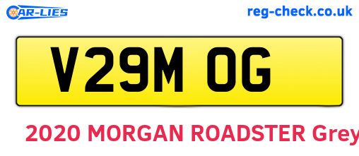 V29MOG are the vehicle registration plates.