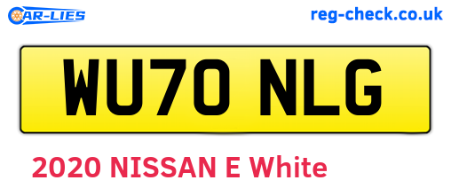 WU70NLG are the vehicle registration plates.