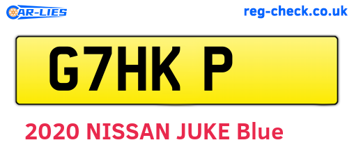 G7HKP are the vehicle registration plates.