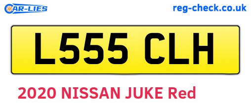L555CLH are the vehicle registration plates.