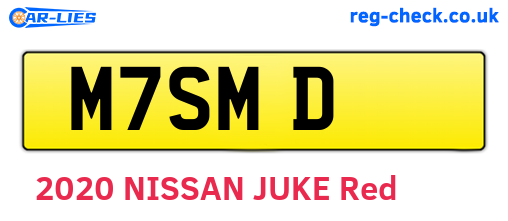 M7SMD are the vehicle registration plates.