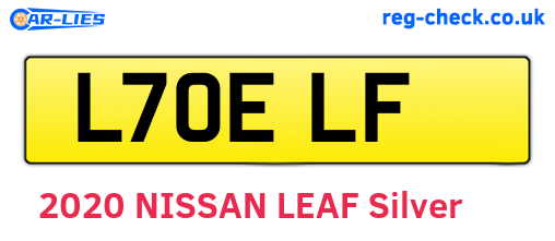 L70ELF are the vehicle registration plates.