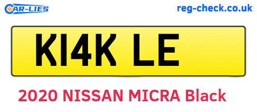 K14KLE are the vehicle registration plates.