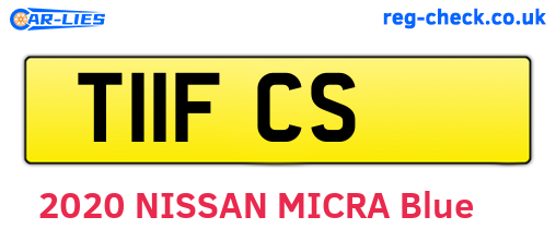 T11FCS are the vehicle registration plates.