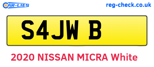 S4JWB are the vehicle registration plates.