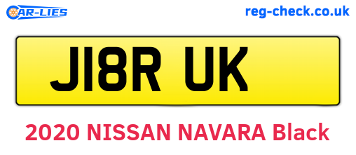 J18RUK are the vehicle registration plates.