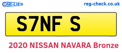 S7NFS are the vehicle registration plates.