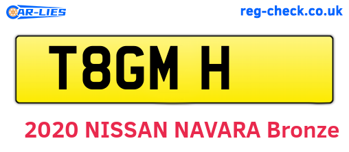 T8GMH are the vehicle registration plates.