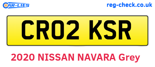 CR02KSR are the vehicle registration plates.
