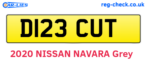 D123CUT are the vehicle registration plates.